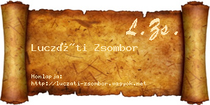 Luczáti Zsombor névjegykártya